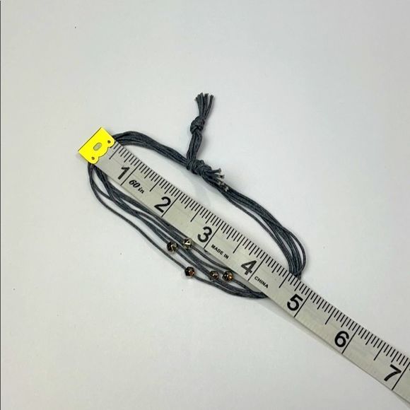 FREE!! With purchase! Multiple thread gray bracelet silver beads adjust - Picture 2 of 3